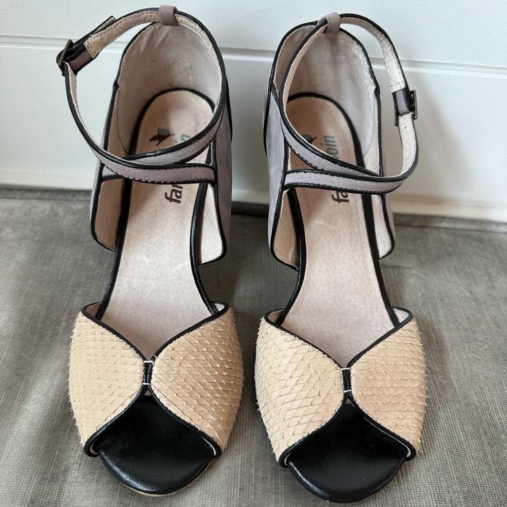 Anthropologie Faryl Robin Peep Toe Pump heel